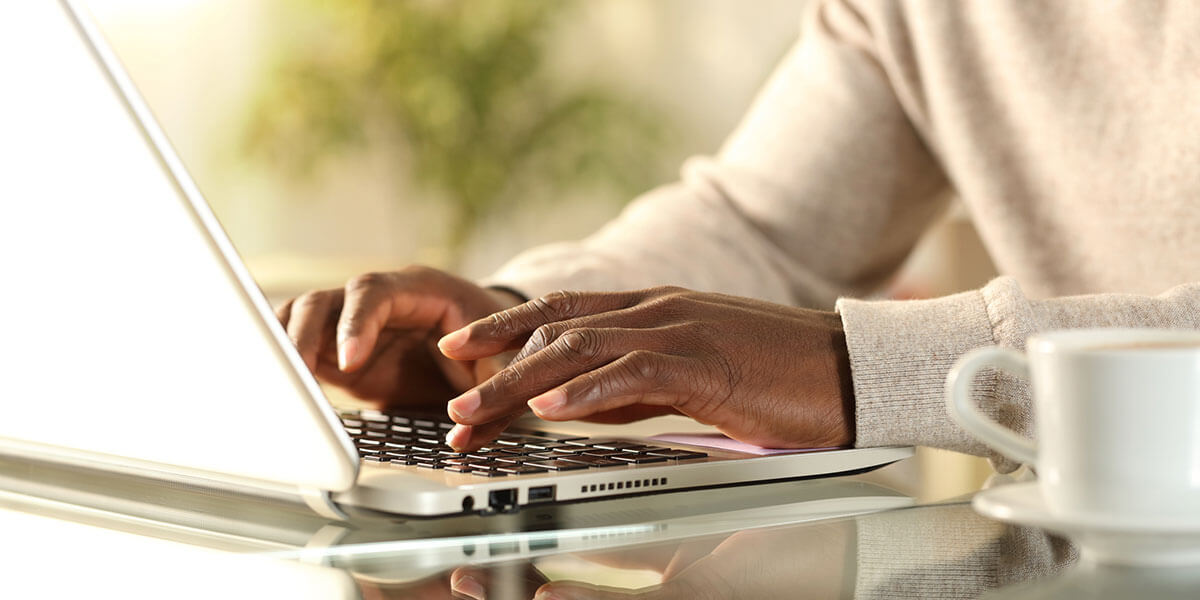 Person Logging into Computer